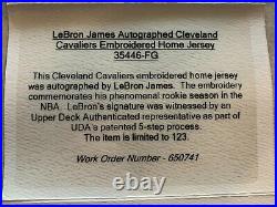 03-04 Lebron James Rookie Signed Jersey 49/123 The Year of Lebron withUDA Auto