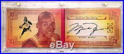 13-14 Exquisite Year of the Horse Michael Jordan Signed Auto Booklet Card 4/15