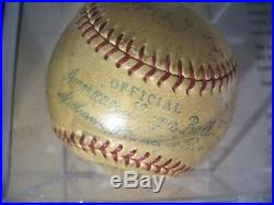 1934 BABE RUTH est 8.5 PSA/DNA & GEHRIG DETROIT TIGERS Team Signed MLB Baseball