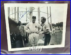 1938 LOU GEHRIG SIGNED YANKEES PHOTO 1/1 withTREMENDOUS DATED PROVENANCE PSA/DNA