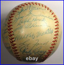 1954 New York Yankees Team Signed Autographed Baseball PSA LOA. Mantle, Rizzuto