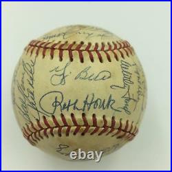 1961 NY Yankees World Series Champs Team Signed Baseball Mickey Mantle JSA COA
