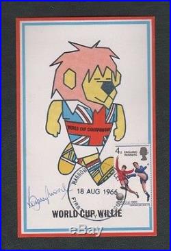 1966 World Cup Willie Maximum Card Football Signed Bobby Moore, Wembley Postmark