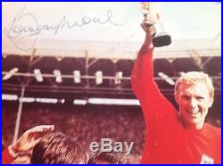 1966 team signed shirt plus bobby moore signed iconic photo