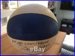 1967-69 ABA Mikan Game-Used/Personally Owned Basketball Signed by Mikan Psa/Dna