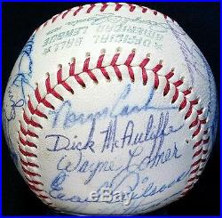 1968 World Series Champion Detroit Tigers Team Signed BASEBALL hof vtg rare OAL