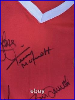 1977 Liverpool FC European Cup Rome Signed Football Shirt, Retired Players COA
