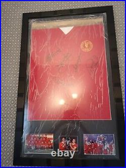1977 Liverpool Shirt Signed By 5 Players with COA