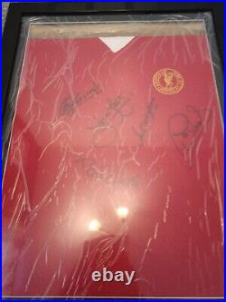 1977 Liverpool Shirt Signed By 5 Players with COA