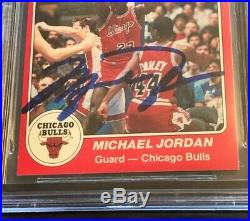 1984-85 Michael Jordan Signed Rookie Star #101 Rc Autographed Bgs Nm-mint