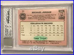 1984-85 signed Michael Jordan Rookie rc Star #101 auto graded 10