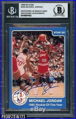 1985 Star #288 Michael Jordan Chicago Bulls RC Rookie HOF Signed AUTO BGS UDA
