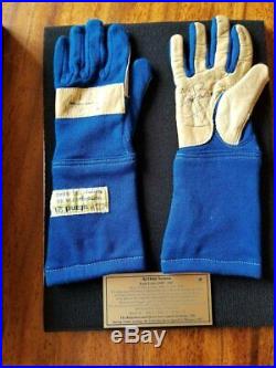 1986 Ayrton Senna race used gloves signed