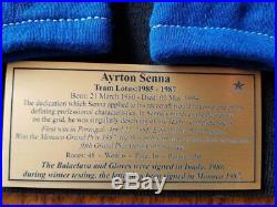 1986 Ayrton Senna race used gloves signed