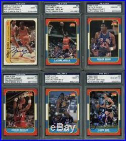 1986 Fleer Basketball Signed Complete Set -144 Cards All Graded 9 Or 10! PSA/DNA