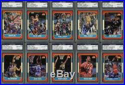 1986 Fleer Basketball Signed Complete Set -144 Cards All Graded 9 Or 10! PSA/DNA