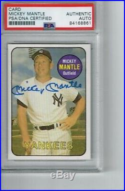 1986 Sports Design Mickey Mantle autograph signed PSA