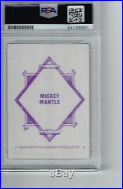 1986 Sports Design Mickey Mantle autograph signed PSA