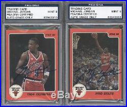 1986 Star Michael Jordan 10-card set Fully signed in 1986 PSA Authenticated