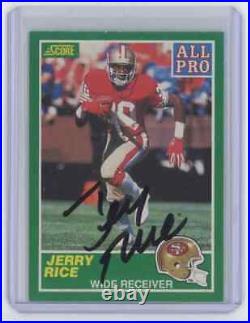 1989 Score Football #292 All-Pro Jerry Rice 49ers Signed Autographed