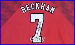 1996-98 Manchester United Home Shirt Signed by David Beckham No. 7 (10345)