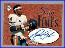 1997 97 Walter Payton Upper Deck Legends Sign Of The Times Signature Auto Rare