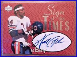 1997 Walter Payton Upper Deck Legends Sign Of The Times Autograph Sp Auto