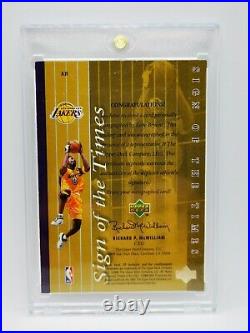 1999/00 UD SP Authentic Sign of the times GOLD Kobe Bryant Auto 06/25 rare