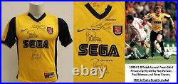 1999-01 Official Arsenal Away Shirt Signed by Parlour, Merson & Groves COA Proof