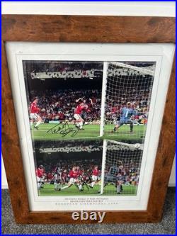 1999 Champion League Final Picture Signed By Both Scorers Comes with COA