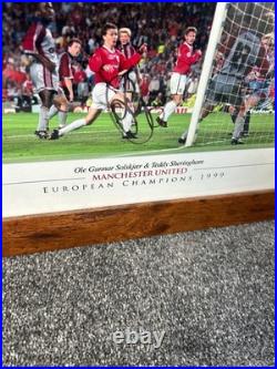 1999 Champion League Final Picture Signed By Both Scorers Comes with COA