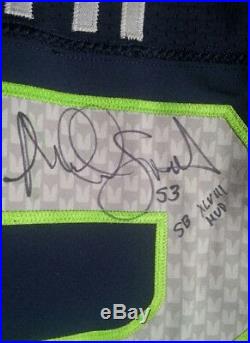 1/1 Seahawks SUPER BOWL MVP MALCOLM SMITH Signed GAME WORN/USED Jersey PSA COA