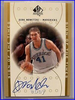 2000-01 SP Authentic DIRK NOWITZKI Sign of the Times Auto Card HOF