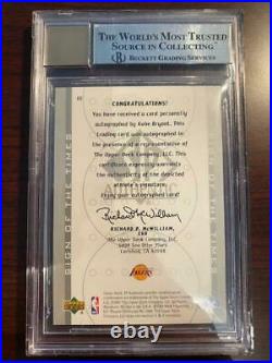 2000-01 SP Authentic Kobe Bryant Sign of the Times PLATINUM BGS 8.5 with 10 AUTO