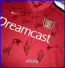 2000-2001 Arsenal Squad Signed Shirt Inc. Bergkamp, Pires, Ljungberg Etc. With COA