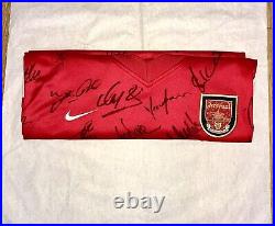 2000-2001 Arsenal Squad Signed Shirt Inc. Bergkamp, Pires, Ljungberg Etc. With COA