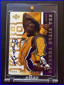 2000 Kobe Bryant Upper Deck Employee Game Jersey Patch Signed Lakers 10 Auto
