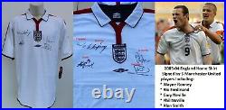 2003-04 England Home Shirt Signed by 5 Man Utd Players inc. Rooney & Ferdinand