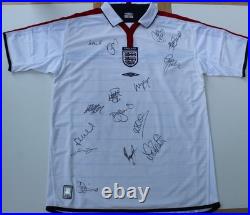 2003-04 England Home Shirt Squad Signed inc. Gerrard, Lampard & Owen + FA COA