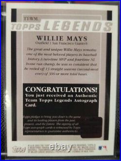2003 Team Topps Legends Willie Mays Auto Certified Issue Autograph HOF Signed