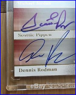 2005-06 Sign Of The Times Triple Auto Michael Jordan Scottie Pippen Rodman /15