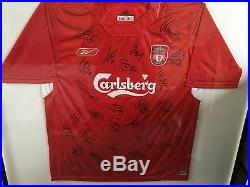 2005 Liverpool Champions League Winners Signed Football Shirt / 25 Signatures