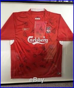 2005 Liverpool Champions League Winners Signed Football Shirt / 25 Signatures
