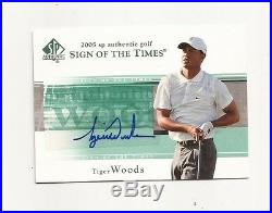 2005 SP Authentic Sign of the Times Tiger Woods Autograph / Signed card