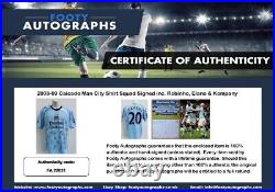 2008-09 Caicedo Man City Shirt Squad Signed inc. Robinho, Elano & Kompany + COA
