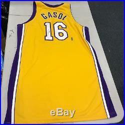 2008-09 Pau Gasol Game Used Signed Los Angeles Lakers Jersey JSA COA