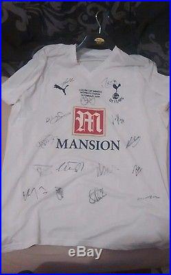 2008 league cup winning signed Tottenham shirt