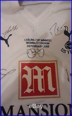 2008 league cup winning signed Tottenham shirt