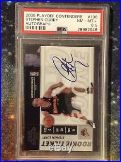 2009-10 Contenders Stephen Curry PSA 8.5 Auto Signed Autographed Warriors Rc