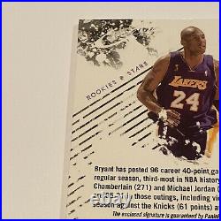 2009-10 Panini Rookies & Stars Kobe Bryant Auto Patch Card /199 Signed #1 Mint